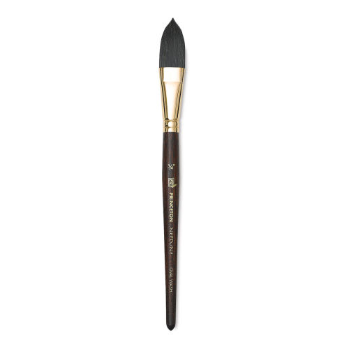 Princeton Neptune Synthetic Squirrel Watercolor Brush: Oval Wash, 1