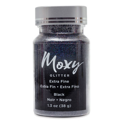 American Crafts Moxy Glitter - Black, Extra Fine, 1.3 oz, Bottle
