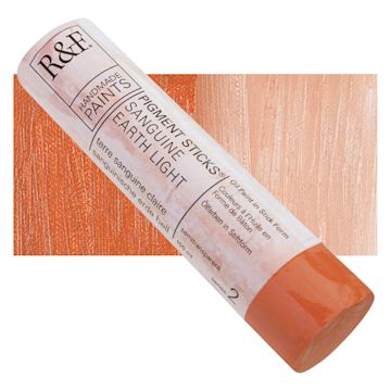Open in modal - R&F Pigment Stick - Sanquine Earth Light, 100 ml stick and swatch