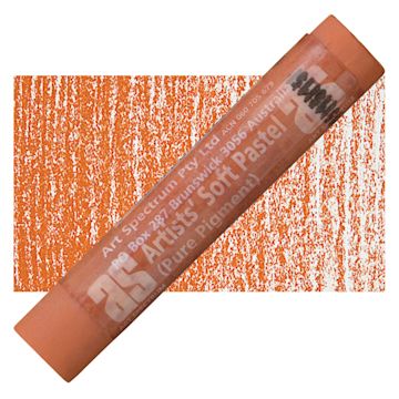 Open in modal - Art Spectrum Artists' Soft Pastel - Australian Red Gold 549P pastel and swatch