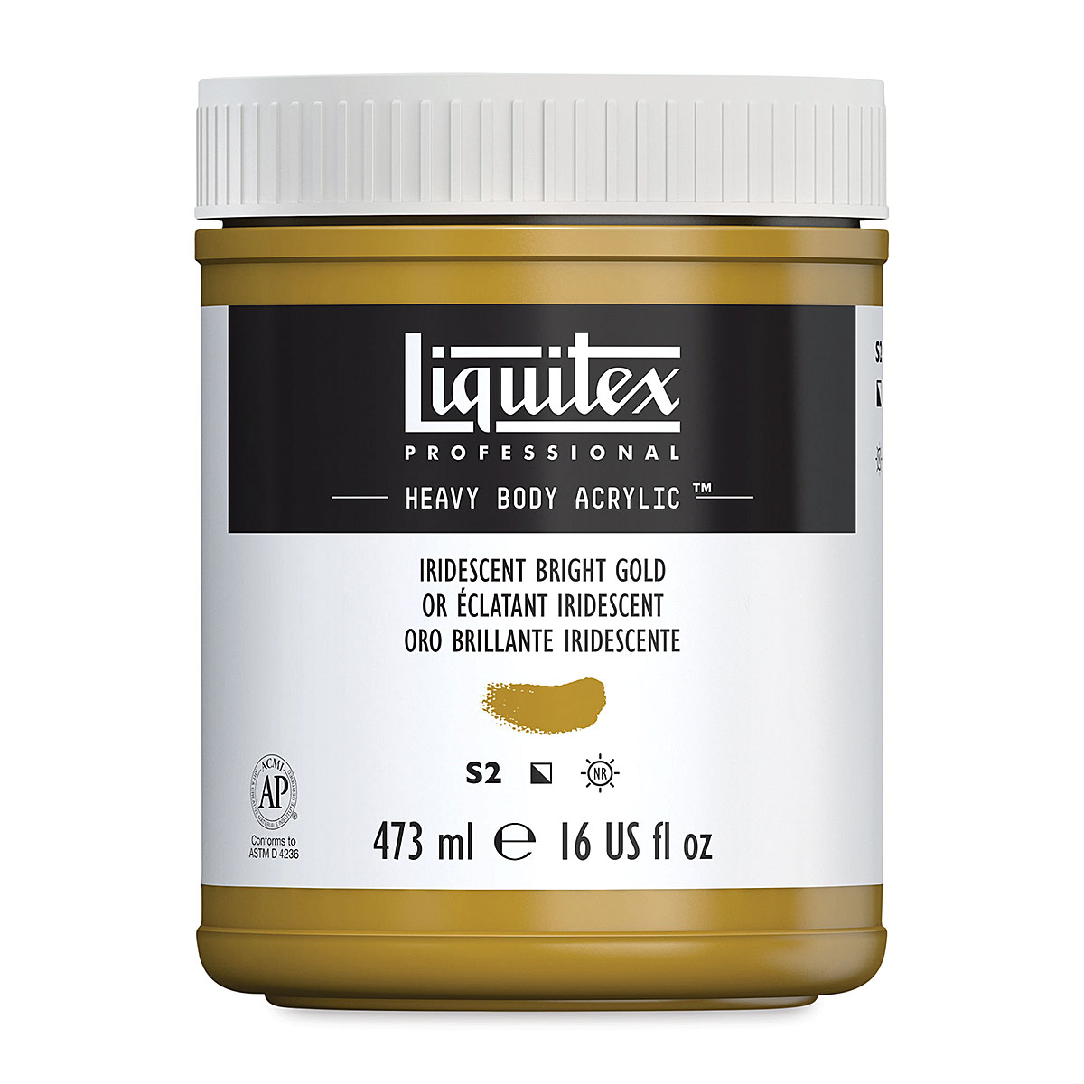 Liquitex Heavy Body Artist Acrylics - Iridescent Bright Gold, 16