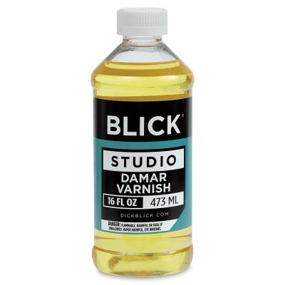Blick Studio Damar Varnish - Front view of 16 oz bottle