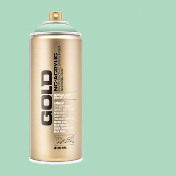 Open in modal - Montana Gold Acrylic Professional Spray Paint - Malachite Light, 400 ml (Spray can with color swatch)