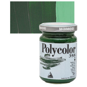 Maimeri Polycolor Vinyl Paints - Sap Green, 140 ml jar