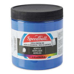 Speedball Permanent Acrylic Screen Printing Ink - Ultra Blue, 8 oz