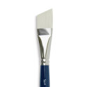 Silver Brush Bristlon Stiff White Synthetic - Angle, Size Short Handle