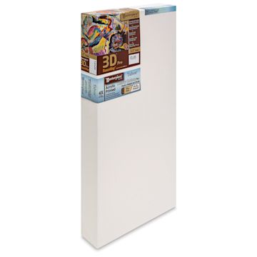 Open in modal - Masterpiece Tahoe Cotton Canvas - 12" x 24", 2-1/2" Profile, Acrylic Primed front side view