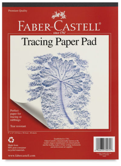 Faber-Castell Tracing Paper Pad - Front of cover of 40 sheet pad
