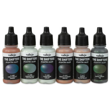Vallejo The Shifters Eccentric Color Series Acrylic Airbrush Colors - 17 ml, Set of 6, Galaxy Dust (Set contents)