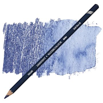 Open in modal - Derwent Watercolor Pencil - Delft Blue pencil and swatch