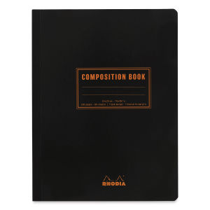 Rhodia Composition Book - Black, 9-7/8" x 7-1/2", 80 Sheets (front cover)