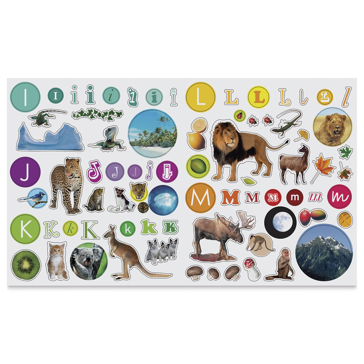 Eyelike Animals Reusable Stickers