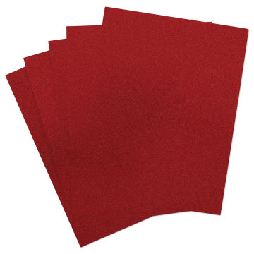 Paper Accents Glitter Cardstock 8.5 inchx 11 inch 85lb Red 5pc