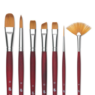 Princeton Velvetouch Series 3900 Synthetic Brushes - Long Handle (close-up)