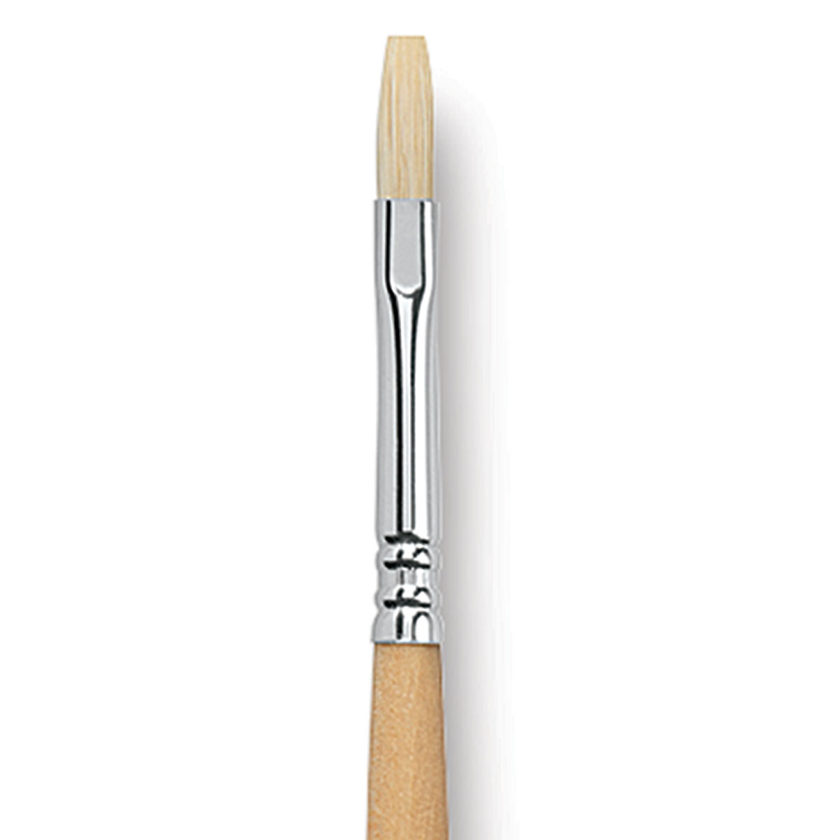 Escoda Clasico Chungking White Bristle Brush - Flat, Long Handle