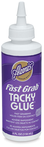 Aleene's Fast Grab Tacky Glue - Front of 4 oz bottle of Glue
