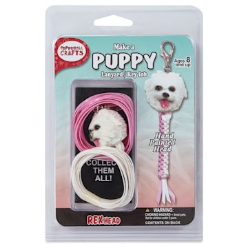 Open in modal - Pepperell Rexlace Rex Head Key Chain Kit - Puppy - front of packaging