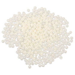 Craft Medley Pearl Acrylic Beads - Ivory, 4 mm, Package of 480
