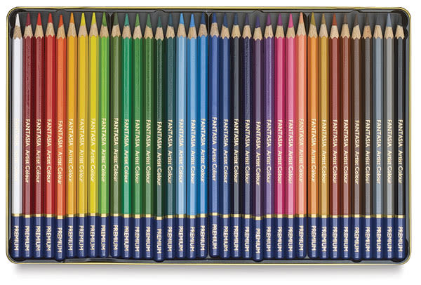 Fantasia Colored Pencil Set Assorted Colors, Tin Box, Set of 36