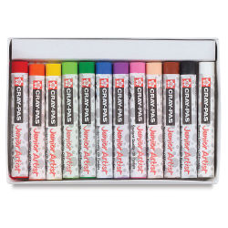 Sakura Cray-Pas Junior Artist Oil Pastel Set of 12 Assorted Colors. Inside package