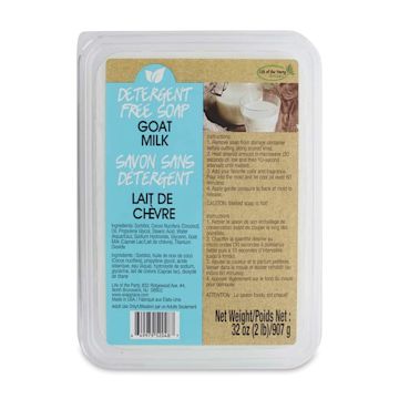 Open in modal - Life of the Party Detergent Free Soap Base - Front of Goat Milk package