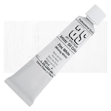 Open in modal - Art Spectrum Artists' Oil Paint - Zinc White, 40 ml tube and swatch