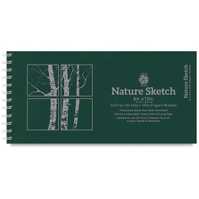Pentalic Nature Sketch Book - 12" x 6, 50 Sheets