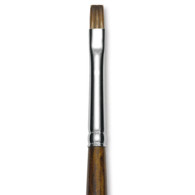 Silver Brush Monza Synthetic Mongoose Artist Brush - Long Handle, Short Bright, Size 2 (close up)