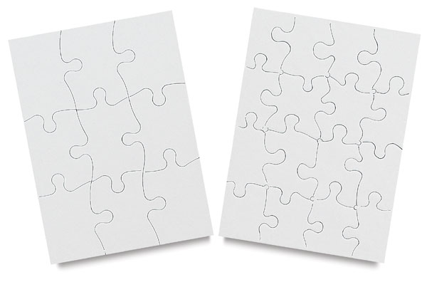 100-Piece DIY Make Your Own Jigsaw Puzzle Kit, Bulk Large Blank