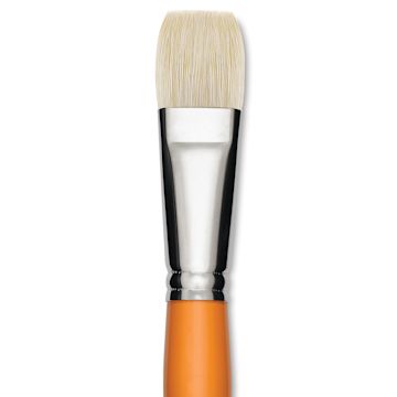 Open in modal - Isabey Chungking Interlocking Bristle Brush - Bright, Long Handle, Size 14 close up