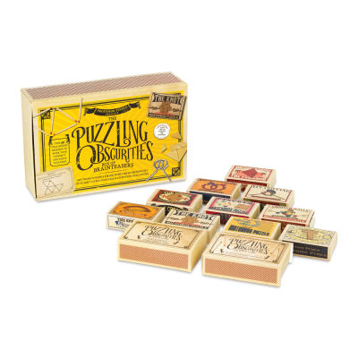 Professor Puzzle Box of Puzzling Obscurities Brainteaser Games (Puzzles in front of box)