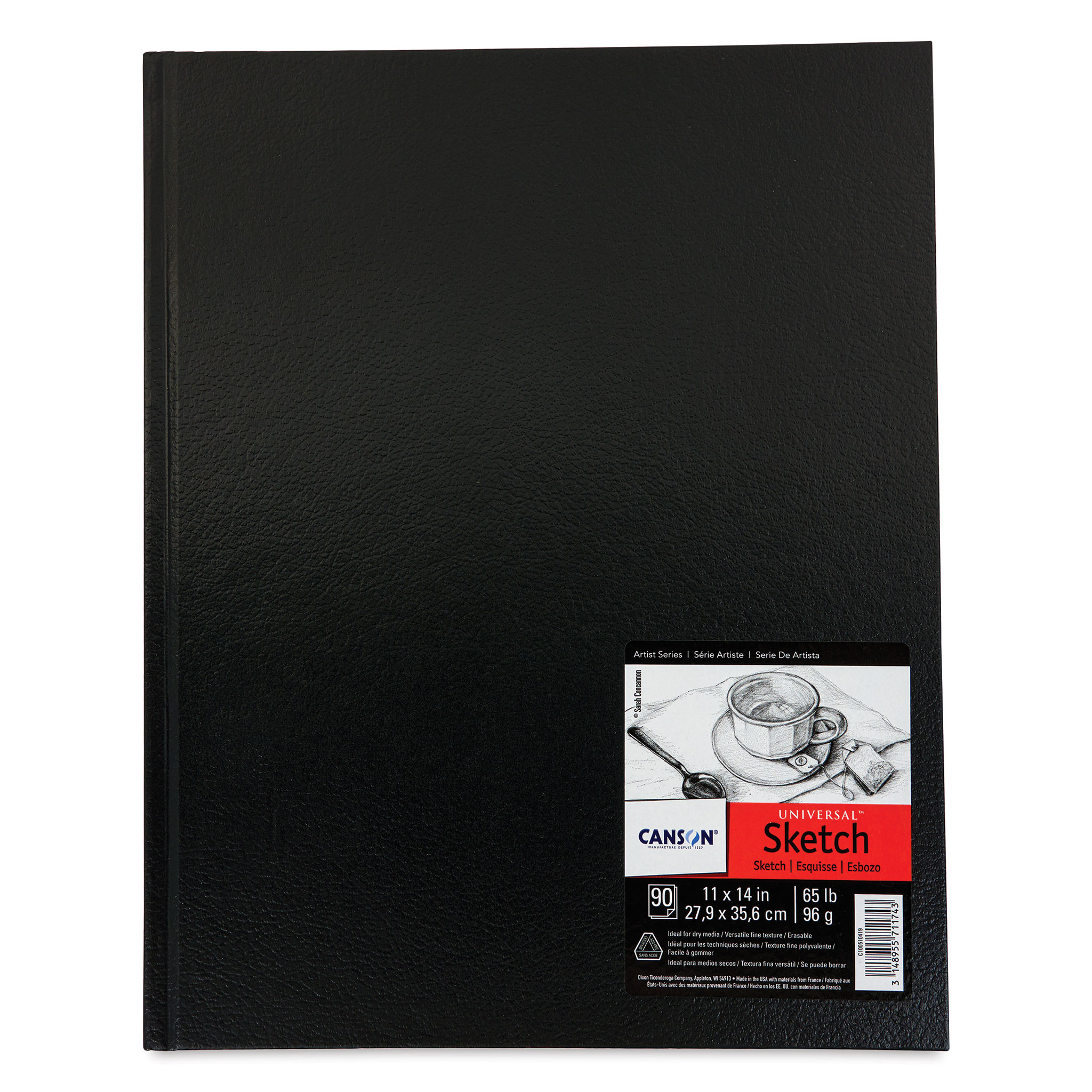 Canson Basic Hardcover Sketchbook, 8-1/2 x 11 Inches, 65 lb, 108 Sheets