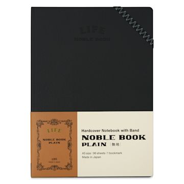 Open in modal - Life Stationery Noble Notebook - 6" x 8", A5, Blank, 96 Pages, front of packaging