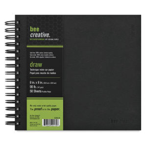 Bee Creative Drawing Book - 8" x 8", Wire Bound, 50 Sheets