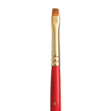 Open in modal - Princeton Heritage Sable Brush - Bright Shader, Short Handle, Size 4 close up