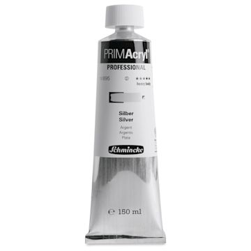 Open in modal - Schmincke Primacryl Professional Acrylic Paint - Silver, 150 ml Tube