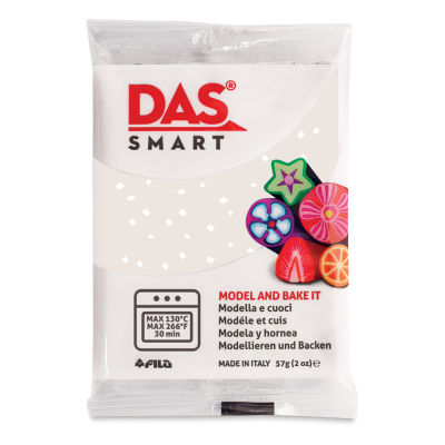 DAS Smart Polymer Clay - White Glitter, 2 oz