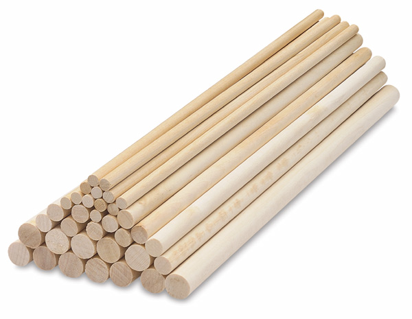 Wooden Dowel Rod, Wood Dowels For Crafting, 6 Wooden Dowel Rods 1