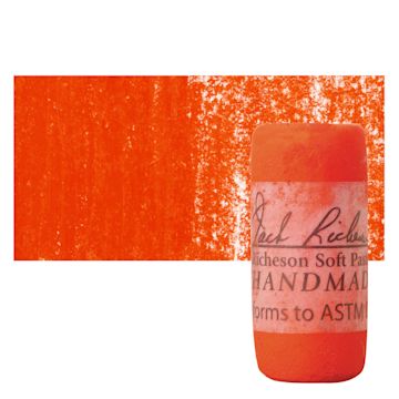 Open in modal - Richeson Soft Handrolled Pastel - Red R38, pastel and swatch