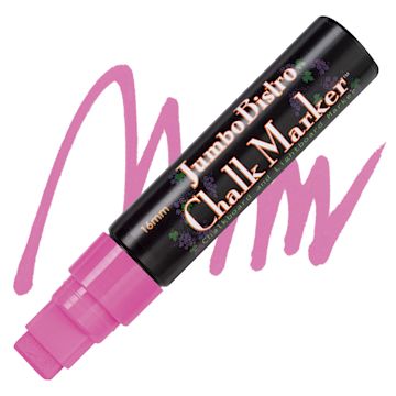 Open in modal - Marvy Uchida Bistro Chalk Marker - Fluorescent Pink, 16 mm marker and swatch