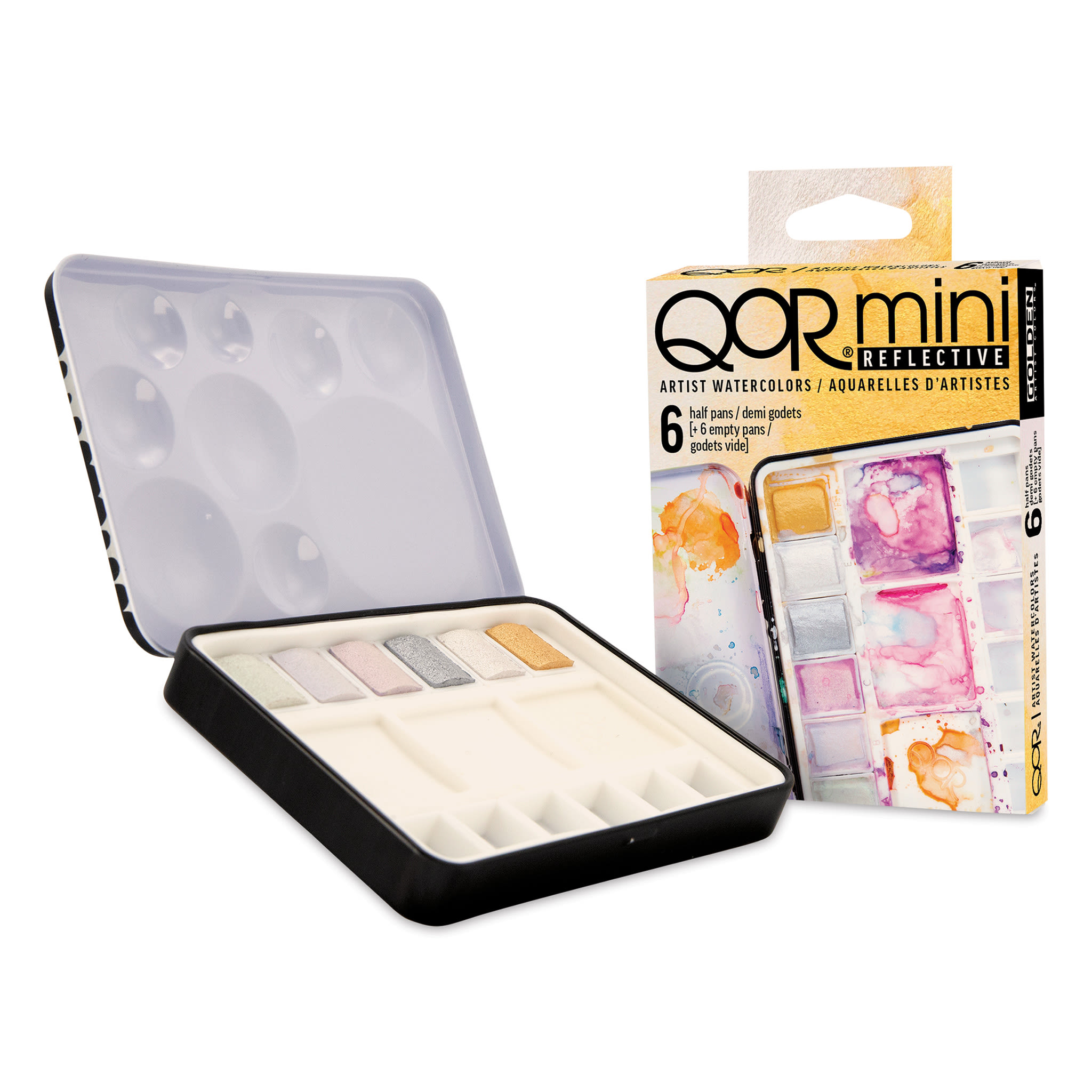 QoR Watercolor Set - Reflective, Set of 6 Half Pans