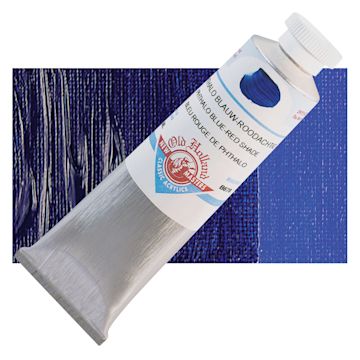 Open in modal - Old Holland New Masters Classic Acrylic Paint - Phthalo Blue Red Shade, 60 ml tube and swatch