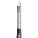 Escoda Perla Toray White Synthetic Travel Brush - Bright, Short Handle, Size 4
