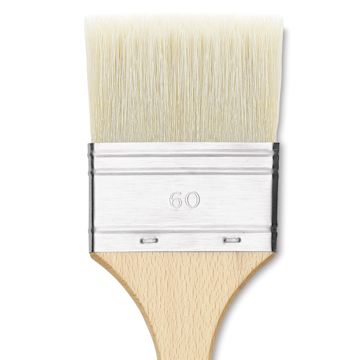 Open in modal - Utrecht Rhenish Pure Hog Bristle Brush - Extra Large Flat, Size 2-1/2", Long Handle