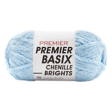 Open in modal - Premier Yarn Basix Chenille Brights Yarn - Light Blue