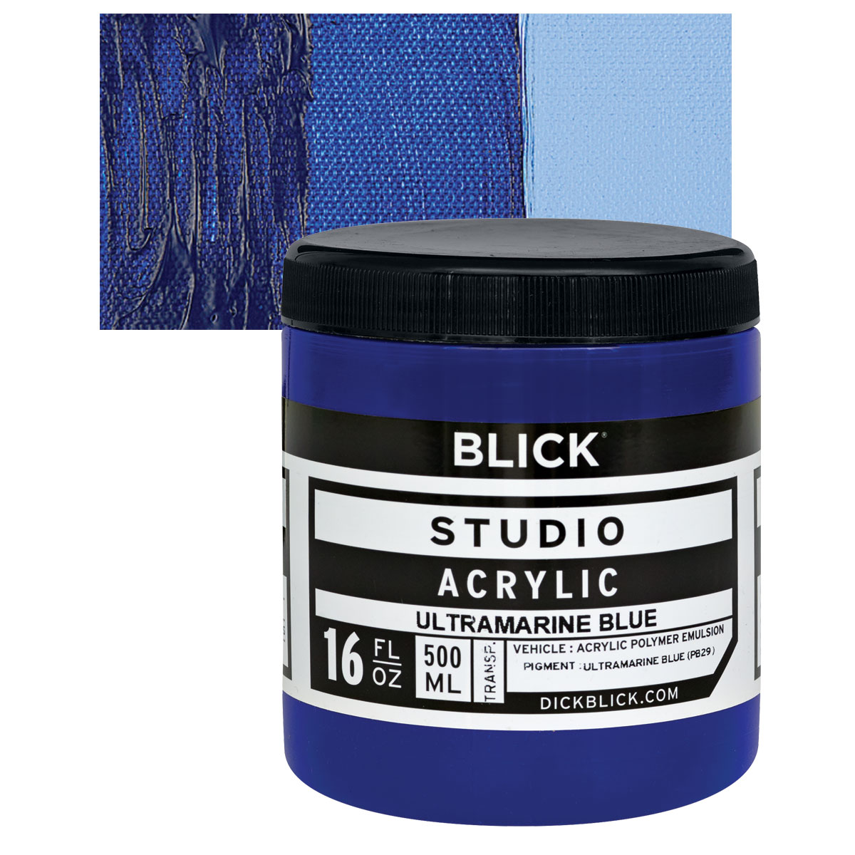 Blick Studio Acrylics Ultramarine Blue, 16 oz jar BLICK Art Materials