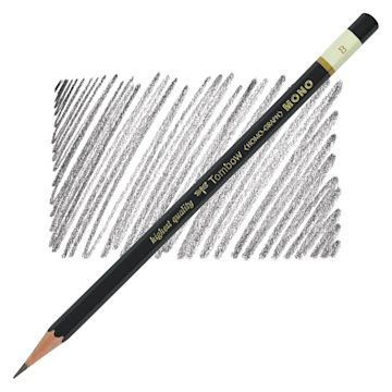 Open in modal - Tombow Mono Professional Drawing Pencil - B pencil and swatch