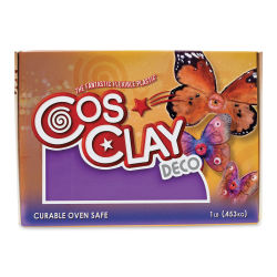 Cosclay Deco Flexible Polymer Clay - Violet, 1 lb (in package)