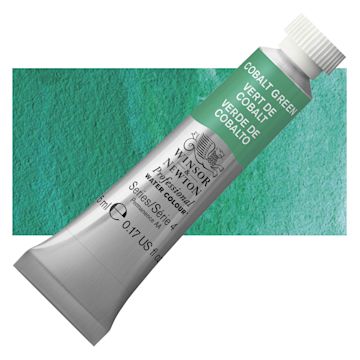 Open in modal - Winsor & Newton Professional Watercolor - Cobalt Green, 5 ml Tube and swatch