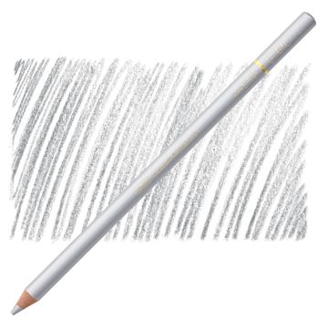 Open in modal - Holbein Artists' Colored Pencil - Silver, OP640 pencil and swatch